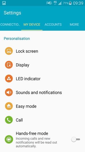 Select Lock screen