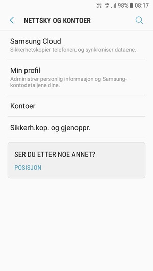 Velg Kontoer