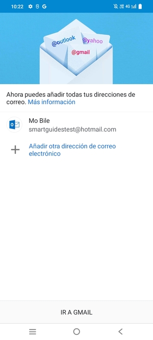 Seleccione IR A GMAIL