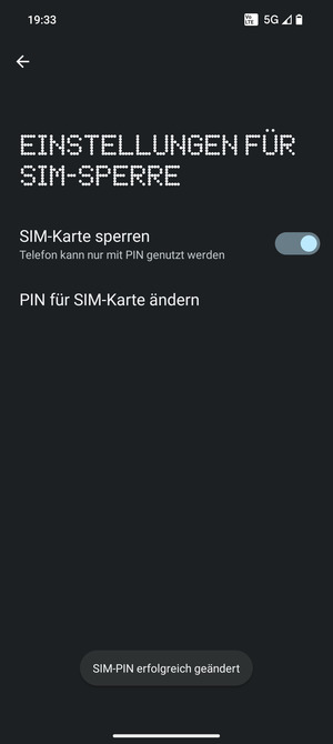 Ihre SIM-PIN wurde geändert