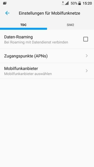 Wählen Sie Public und Zugangspunkte (APNs)