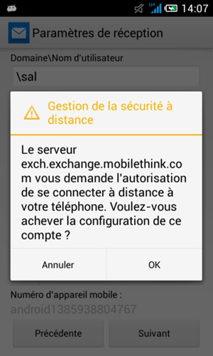 Sélectionnez OK