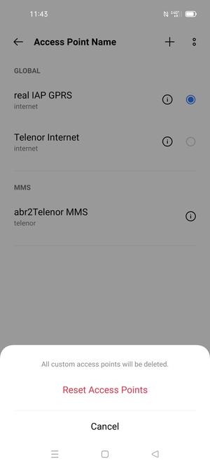 Select Reset Access Points