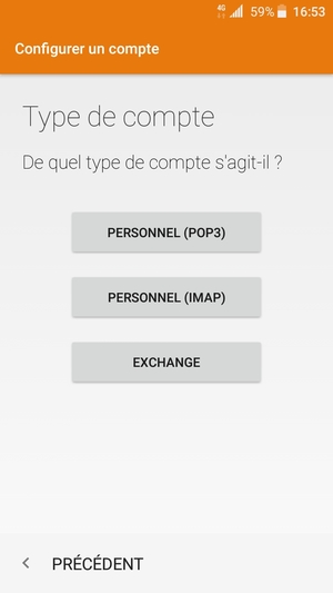 Sélectionnez EXCHANGE