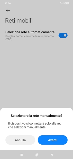 Seleziona Avanti