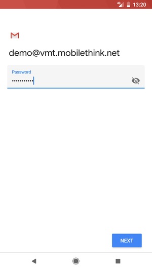 Enter your password and select NEXT