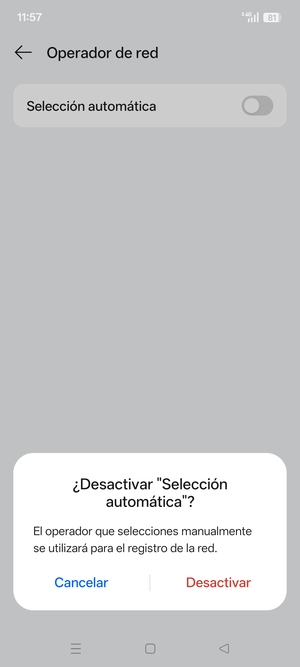 Seleccione Desactivar