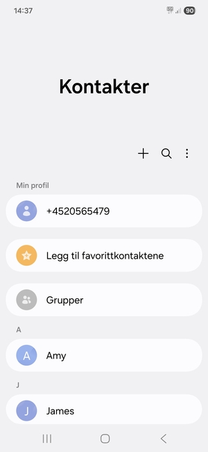 Velg menyknappen