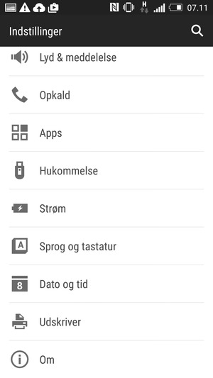 Scroll til og vælg Om