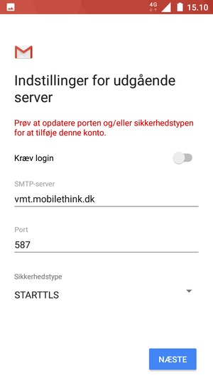 Vælg Sikkerhedstype