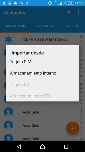 Seleccione Tarjeta SIM
