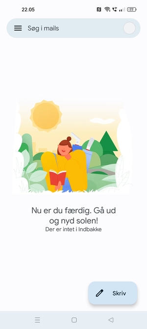 Din Gmail er klar til brug