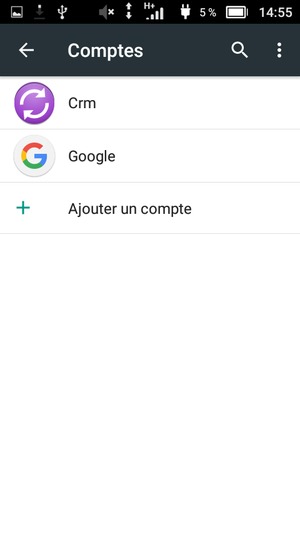 Sélectionnez Google