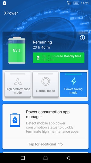 Select Power saving mode