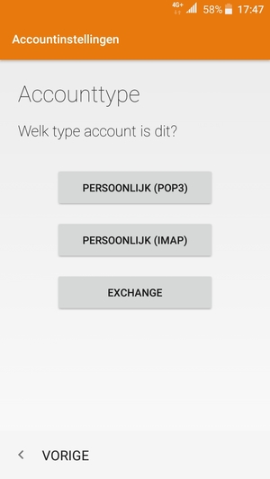 Selecteer EXCHANGE