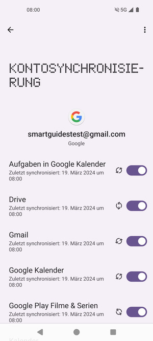 Ihre Daten werden synchronisiert