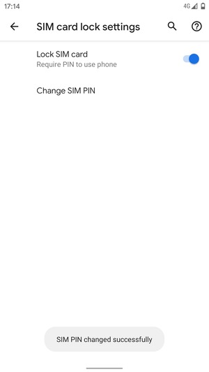 Your SIM PIN has been changed