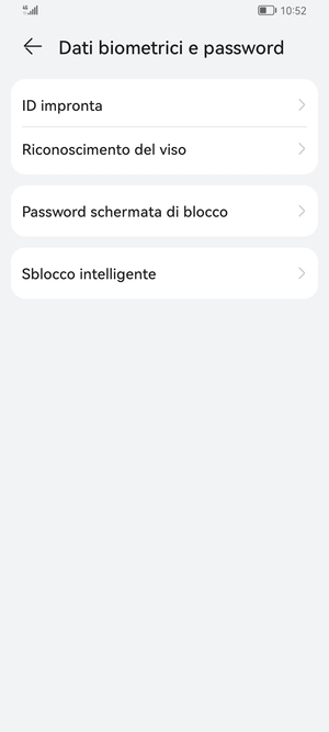Seleziona Password schermata di blocco
