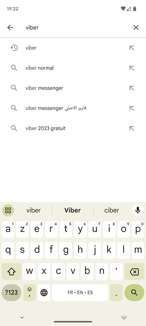 Saisissez le nom de l'appli et sélectionnez Rechercher