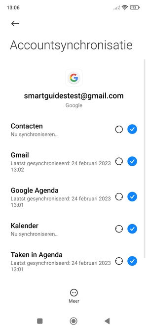Uw gegevens worden gesynchroniseerd