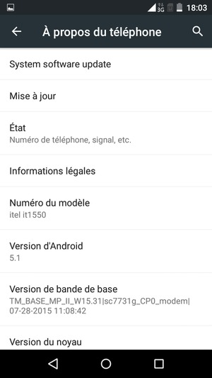 Sélectionnez Mise à jour