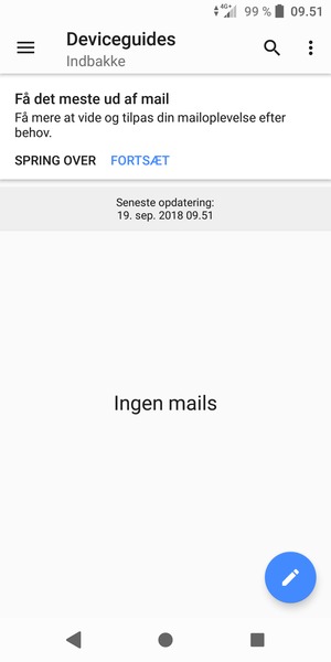 Din konto er klar til brug