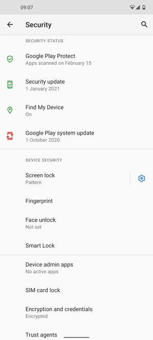 Select SIM card lock