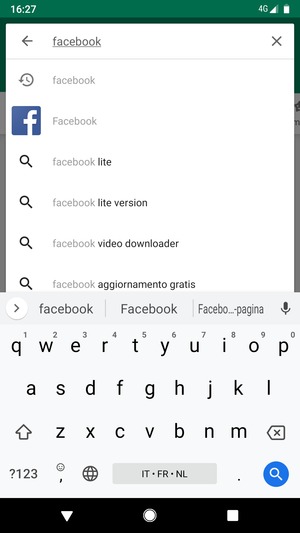 Inserisci il nome dell'app e seleziona Ricerca