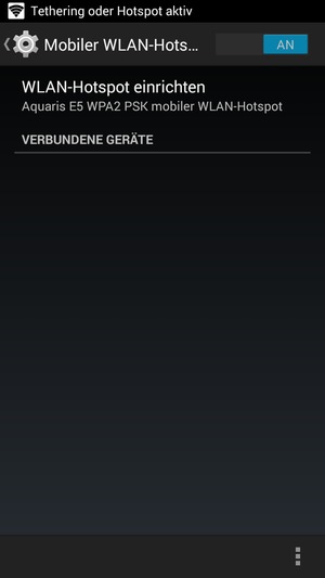 Ihr Handy ist jetzt für die Verwendung als Modem eingerichtet