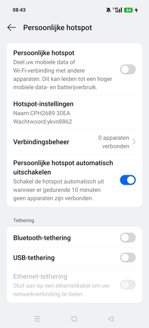 Selecteer Hotspot-instellingen