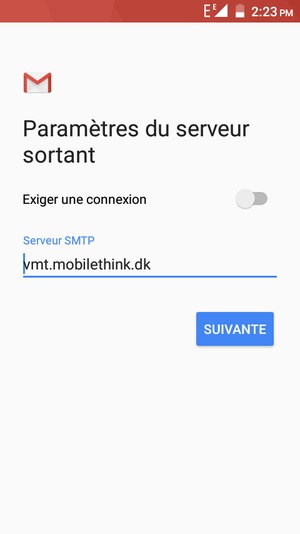 Désactiver le Exiger une connexion et sélectionner SUIVANTE