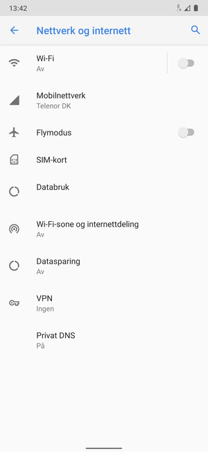 Velg Wi-Fi-sone og internettdeling