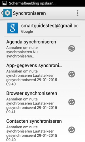 Uw gegevens worden gesynchroniseerd