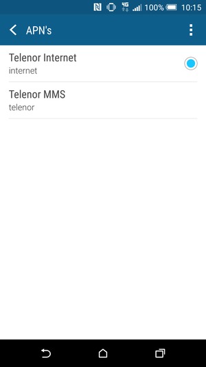 Selecteer de Menu-knop
