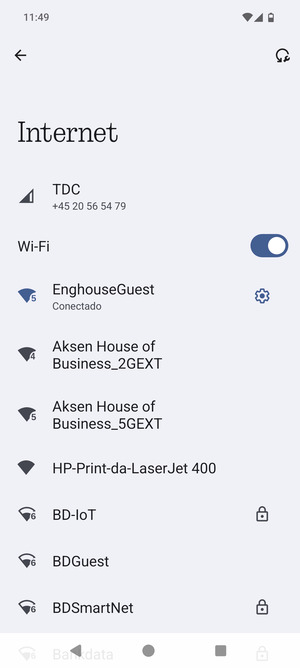 Ahora está conectado a la red Wi-Fi