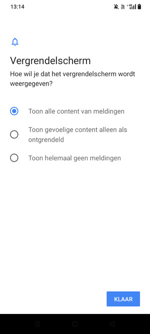 Selecteer uw voorkeursoptie en selecteer KLAAR