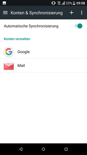 Wählen Sie Google