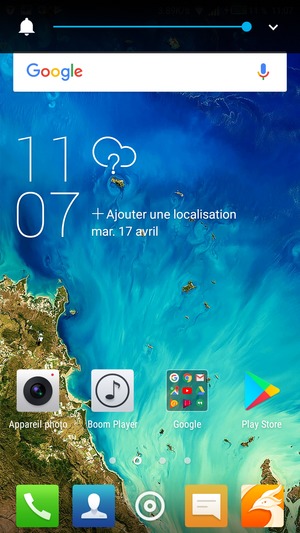 Maintenir appuyé pour baisser le volume au niveau requis