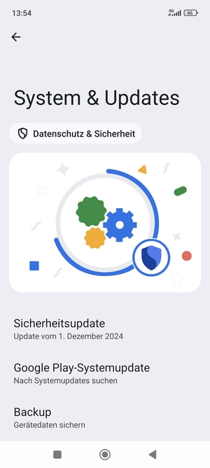 Wählen Sie Google Play-Systemupdate