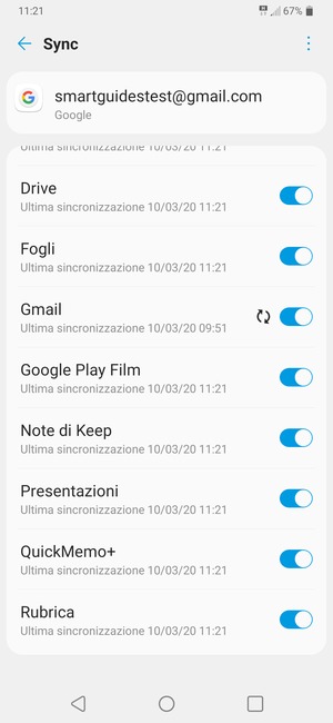 Assicurati che Rubrica sia selezionato