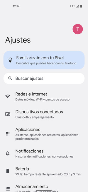 Seleccione Redes e Internet
