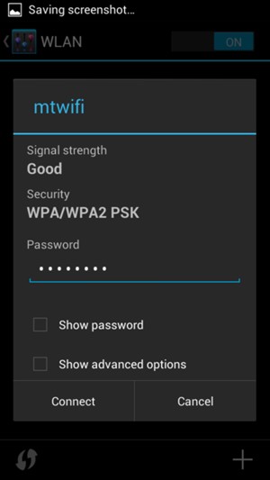 Enter the Wi-Fi password and select Connect