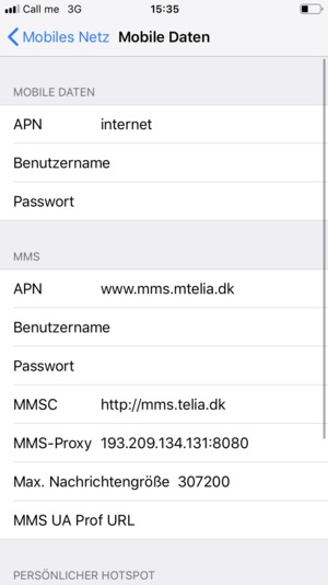 Geben Sie Internet-Informationen ein