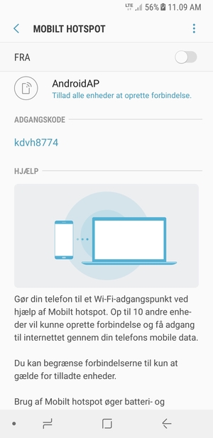 Vælg Menu-knappen