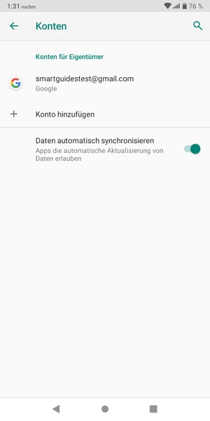 Wählen Sie Ihr Google Konto