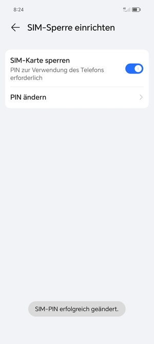 Ihre SIM-PIN wurde geändert