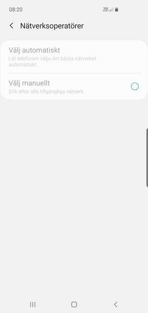 Vänta på att sökningen avslutas