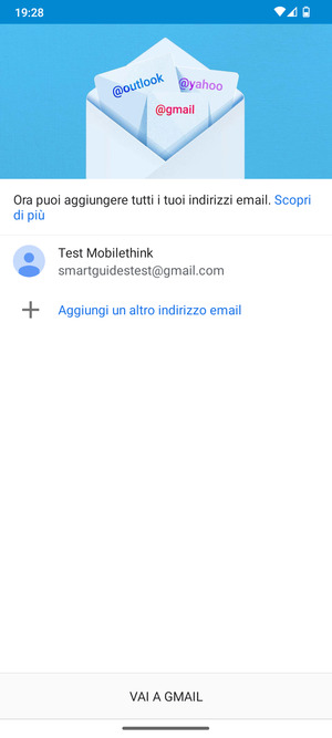 Seleziona VAI A GMAIL