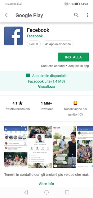 Seleziona INSTALLA