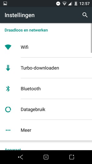 Selecteer Wifi